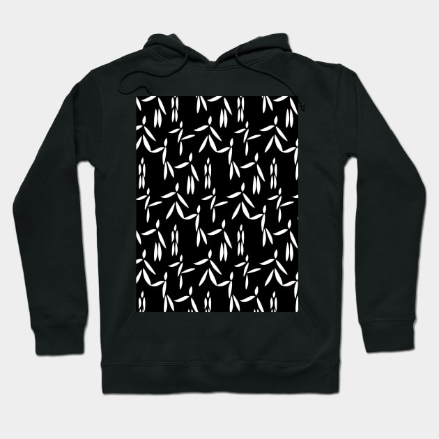 People stick figure pattern in black and white Hoodie by Spinkly